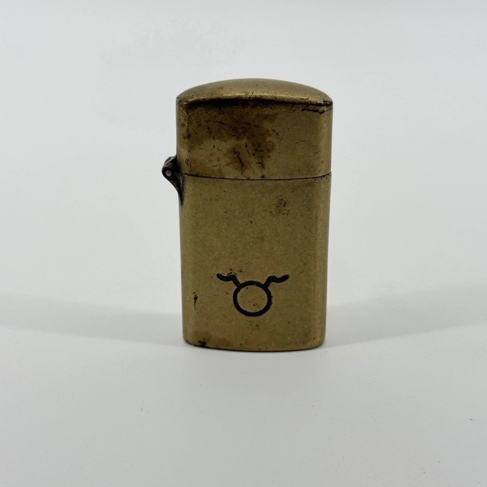 Unbranded Lighter Unisex OS Taurus Zodiac Engraved Brass Gold Solid